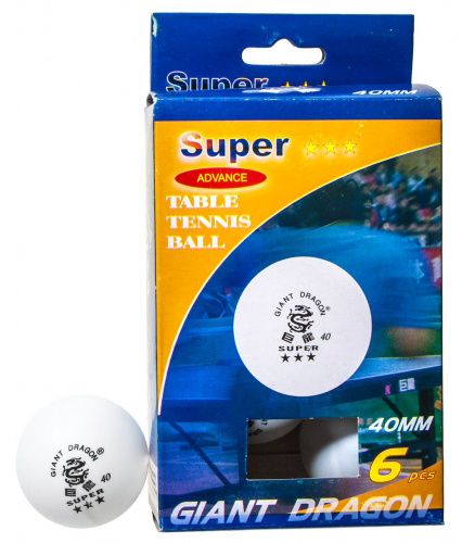Комплект мячей для настольного тенниса «Super Advance***», 6 шт./компл.